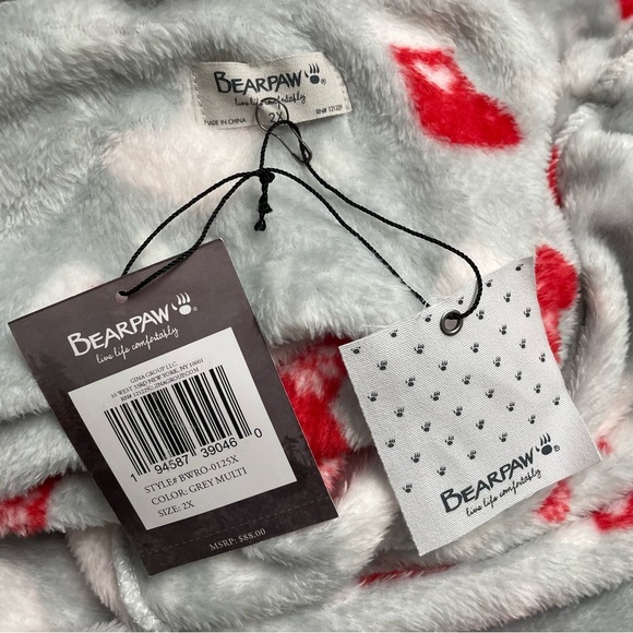 NWT Bearpaw Christmas Stocking Print Robe Plus Size 2X - Picture 2 of 8